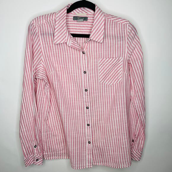 Natural Reflections Red Striped Tunic Sz Medium - Picture 1 of 5